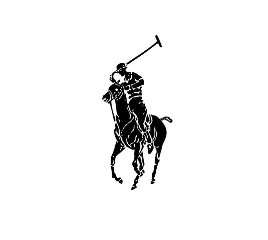 Polo by Ralph Lauren pony logo in black and white