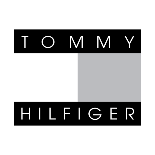 Tommy Hilfiger logo in greyscale